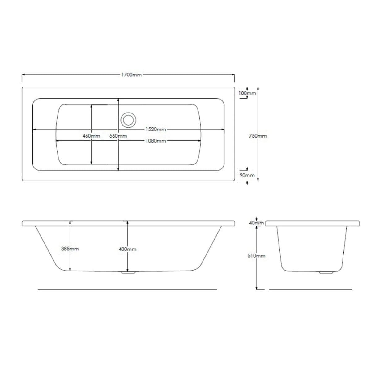 Roca Double Ended Bath Roca The Gap Double Ended Bath