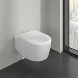 Villeroy & Boch Wall Hung Toilet Villeroy & Boch Skyla Round Wall Hung Rimless Toilet with Twist Flush and Soft Close Seat