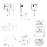 Aquarius Bathrooms Back To Wall Toilet Aquarius Urbano Rimless Back to Wall Toilet Pack with Cistern, Flush Plate, Soft Closing Seat and Hinge Covers