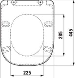 Laufen Meda Wrapover Soft Close, Quick Release Toilet Seat
