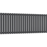 Aquarius Bathrooms Column Radiator 600 x1440mm Aquarius Athens Single Horizontal Column Radiator in Anthracite