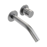 Clearwater Wall Mounted Basin Tap Clearwater Ixora Wall Mounted 2 Hole Basin Mixer Tap in 316 Stainless Steel
