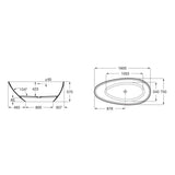 Roca Modern Freestanding Bath Roca Kauai Freestanding Stonex® Oval Bath with Click-Clack Waste