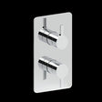 Britton Concealed Shower Valve Chrome Britton Hoxton 2.0 1 Outlet, 2 Handle Concealed Thermostatic Shower Valve