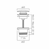 Vado Basin Waste Vado Universal Click Clack Basin Waste