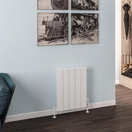 Eastbrook Rosano Straight Horizontal Aluminium Radiator  in Matt White