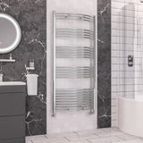 Eastbrook Wendover Curved Vertical Heated Towel Rail in Chrome