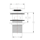 Imex Basin Waste Imex Basin Solid Brass Slotted Clicker Waste