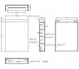 Crosswater Mirrored Cabinet Crosswater Image LED Illuminated Mirror Cabinet