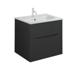 Crosswater Wall Mounted Vanity Unit Crosswater Glide II Wall Mounted Two Drawer Vanity Unit with Basin