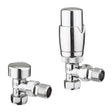 Crosswater Radiator Valve Crosswater Pier Angled Radiator Valves with Lockshield in Chrome
