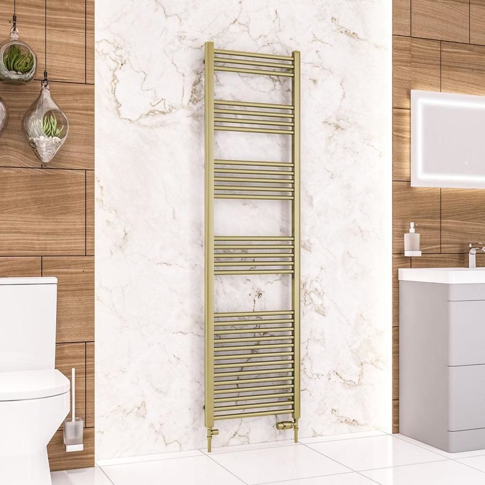 Eastbrook Wendover Straight Heated Towel Rail in Brushed Brass