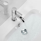 Crosswater Fusion Mono Basin Mixer Tap with Clicker Waste in Chrome
