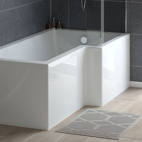 Tissino Bath Panel Tissino Lorenzo Premium L-Shaped Shower Bath Panel (Left or Right Handed)