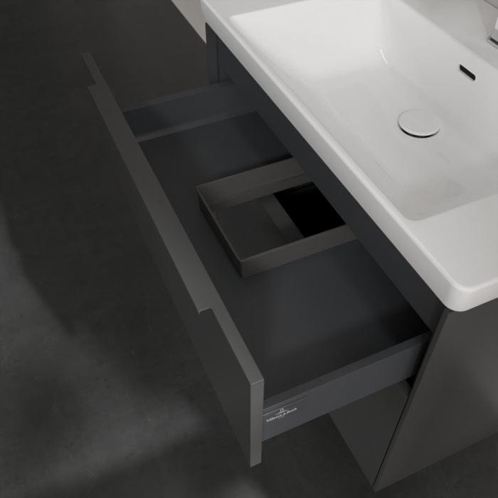 Villeroy & Boch Wall Mounted Vanity Unit Villeroy & Boch Subway 3.0 Wall Hung 800mm Two Drawer Vanity Unit with Basin