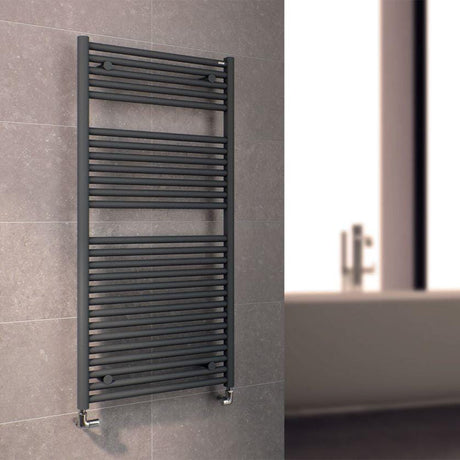 Tissino Ladder Rails Tissino Hugo2 Towel Radiator - 812 x 500mm - Anthracite - Central Heating