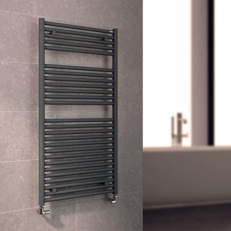 Tissino Ladder Rails 812 x 500 / Central Heating Tissino Hugo2 Designer Towel Radiator in Anthracite