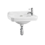 Burlington Cloakroom Basin Burlington Edwardian Wall Hung Cloakroom Basin - 510mm Wide - 1 Tap Hole Right - White