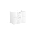 VitrA Wall Mounted Vanity Unit Matt White / Integra VitrA Root Groove Wall Mounted 2 Drawer 800mm Vanity Unit with Basin