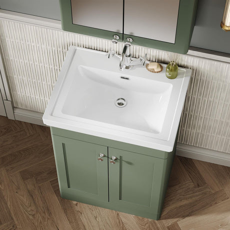 Aquarius Bathrooms Floor Standing Vanity Unit Aquarius Leighton 600mm Floor Standing Two Door Vanity Unit with Basin