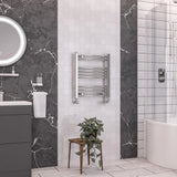 Eastbrook Wendover Curved Vertical Heated Towel Rail in Chrome