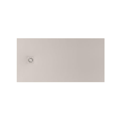 Roca Rectangle Shower Tray Beige / 1800 x 800mm ROCA Terran-N Superslim Stonex® Rectangular Shower Tray with Twist Colour Match Waste Cover