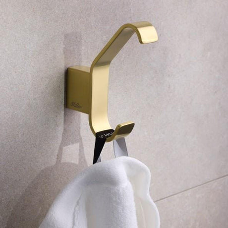 Miller Robe Hook Brushed Brass Miller Orlando Double Robe Hook