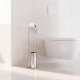 Smedbo Toilet Roll Holder Polished Stainless Steel Smedbo Outline Freestanding Toilet Roll Holder and Toilet Brush