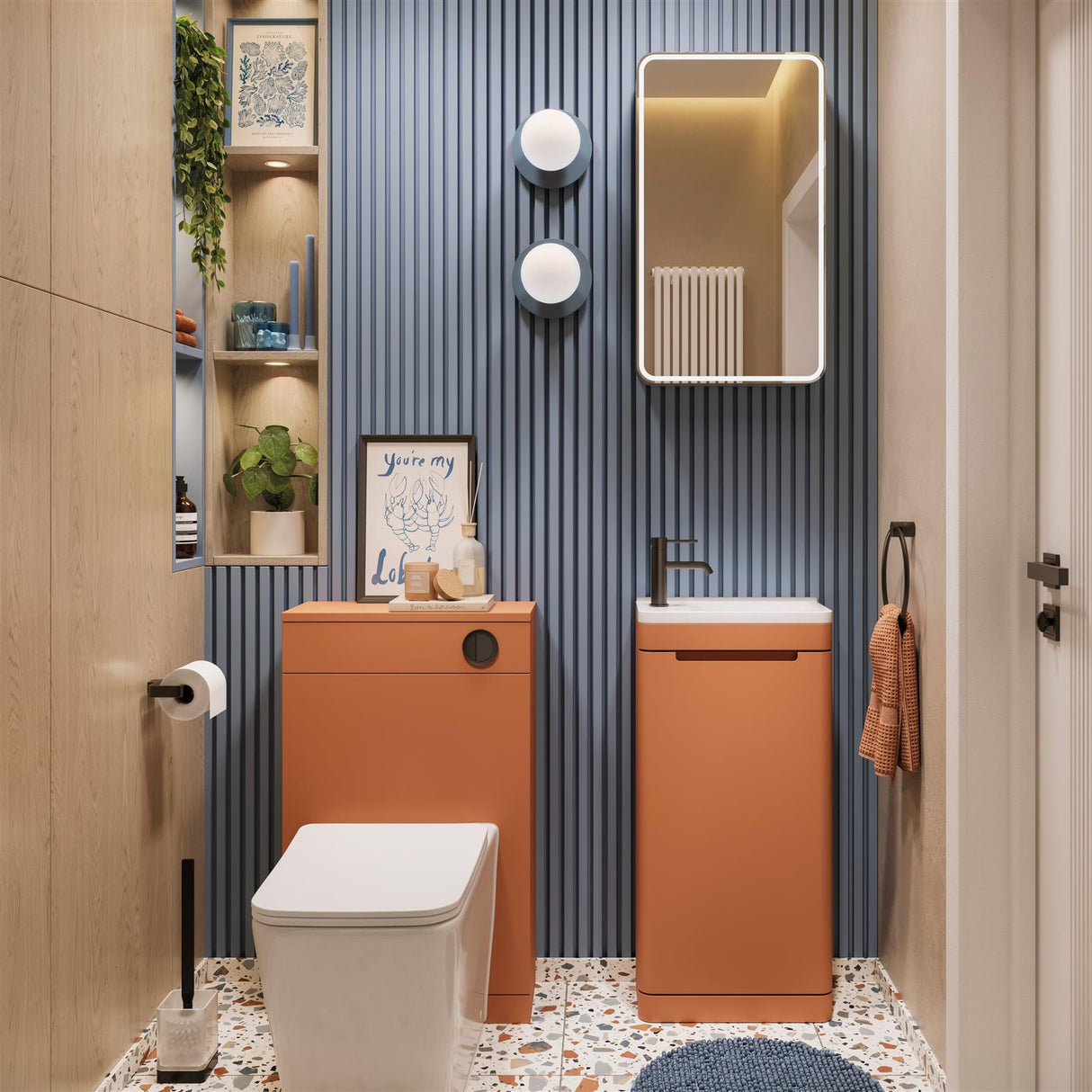 hib. Mirrored Cabinet hib. Cayla Slim LED Mirror Cabinet