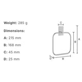 Smedbo Beslagsboden Square Self-Adhesive Towel Ring