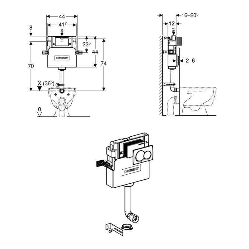Geberit Concealed Cistern Geberit Duofix Alpha 1090mm Concealed Cistern