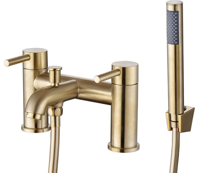 Aquarius Bath Shower Mixer Brushed Brass Aquarius Zanelli Bath Shower Mixer Tap with Shower Kit