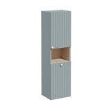 VitrA Storage Unit VitrA Root Groove Wall Mounted Storage Cabinet with Open Shelf and Laundry Basket 1500 x 420mm