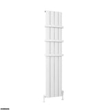 Eastbrook Peretti Straight Vertical Aluminium Radiator in Matt White