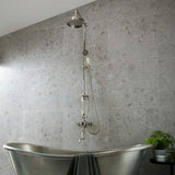 Vado Exposed Shower Set Bright Nickel Booth & Co. Axbridge Exposed Shower Valve Set with Rigid Riser, Shower Head, Handset and Bath Spout