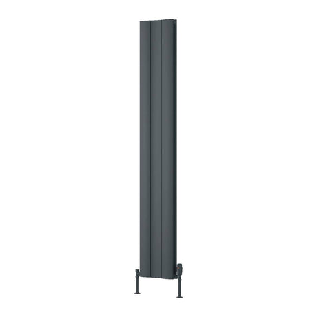 Reina Panel Radiator 1800 x 280mm / Anthracite Reina Gio Aluminium Vertical Double Panel Central Heating Radiator