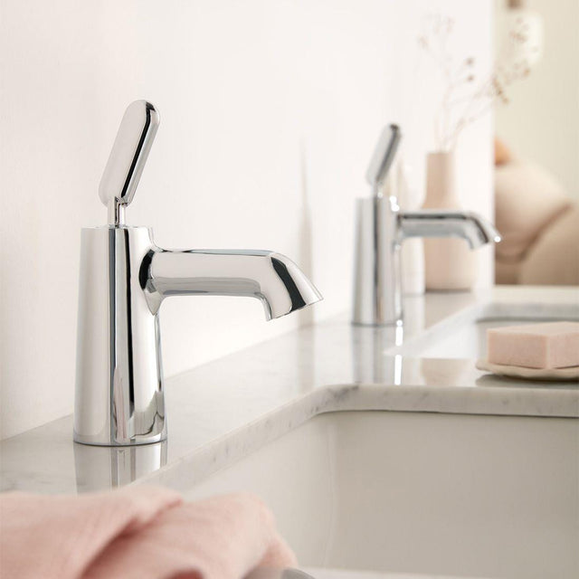 VADO Mono Basin Tap Vado Arrondi Mini Mono Basin Mixer Tap in Chrome