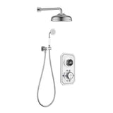 TED Exposed Shower Set Brushed Nickel TED Wyse 2 Outlet Shower Kit with Showerhead and Handset