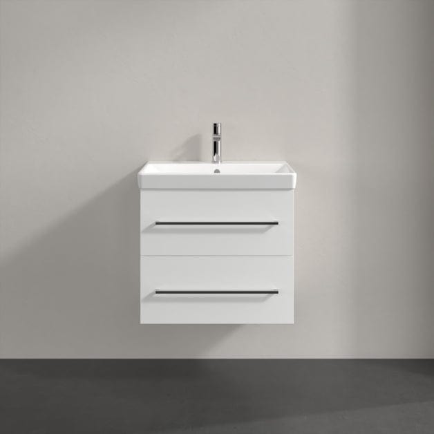 Villeroy & Boch Wall Mounted Vanity Unit Villeroy & Boch Avento Wall Hung Vanity Unit 580mm Two Drawers with Basin