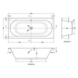 Aquarius Bathrooms Double Ended Bath Aquarius Maree Double Ended Bath With Legs Set