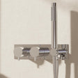 Crosswater Concealed Shower Valve Chrome Crosswater MPRO 2 Outlet, 2 Handle Horizontal Concealed Thermostatic Shower Valve with Handset