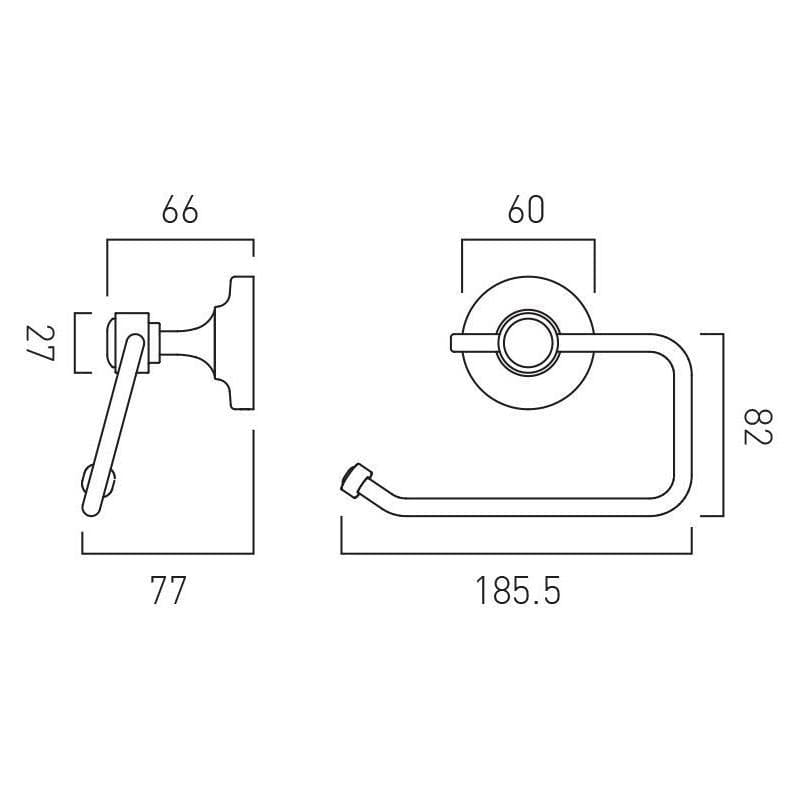 Vado Toilet Roll Holder Booth & Co. Axbridge Toilet Roll Holder