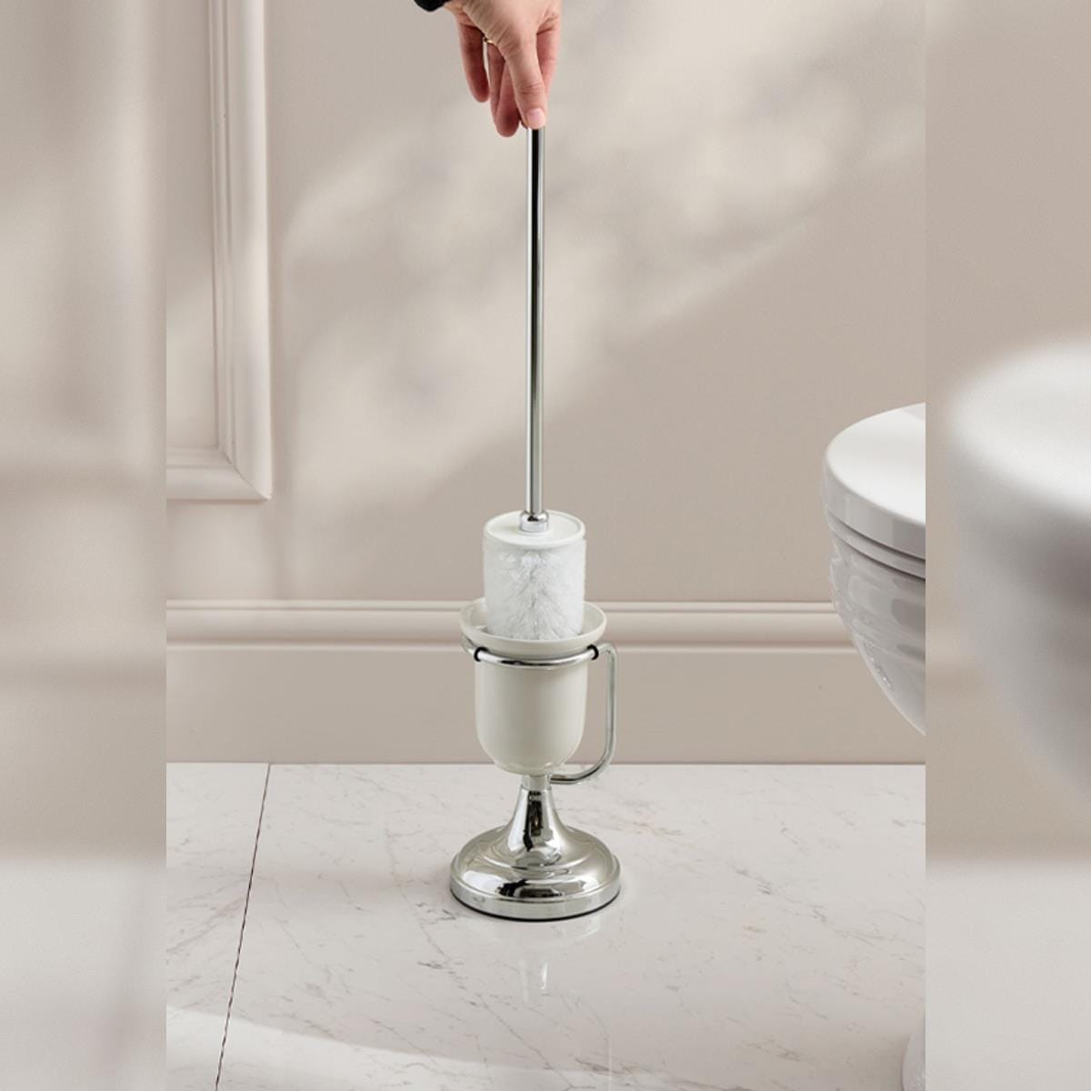Miller Toilet Brush Miller Signature Freestanding Traditional Toilet Brush and Holder