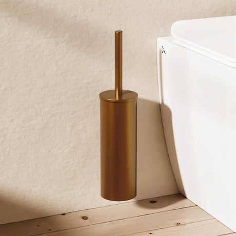Crosswater Toilet Brush Holder Brushed Bronze Crosswater MPRO Wall Mounted Toilet Brush Set