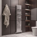 Eastbrook Panel Radiator 1800 x 375 / Dual Fuel Eastbrook Peretti Straight Vertical Aluminium Radiator in Polished Aluminium