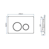 Imex Flush Plate Imex Round Button Stainless Steel Flush Plate (for IMFF01 & IMCC0 Cisterns)