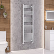 Eastbrook Ladder Rail Eastbrook Wendover Straight Vertical Heated Towel Rail - 1600 x 500mm in Gloss White