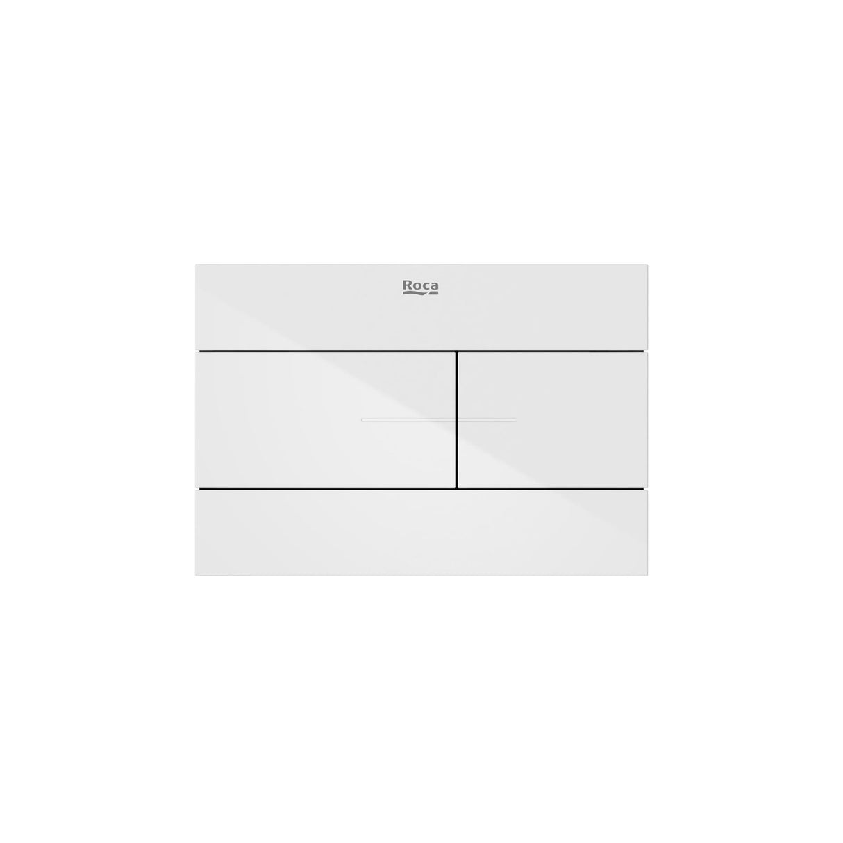 Roca Flush Plate Gloss White Roca Duplo-S Flush Plate with Square Buttons