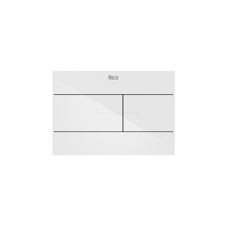 Roca Flush Plate Gloss White Roca Duplo-S Flush Plate with Square Buttons