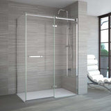 Merlyn Hinged Shower Door 1600 - adj ( 1560-1605mm ) Merlyn 8 Series Frameless Hinged Door with Inline Panel